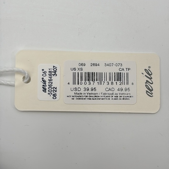 Aerie Smoothez sheer mesh lightweight Black Women's Bralette size XS NWT - Picture 10 of 14